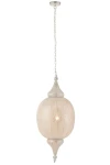 WISZĄCA LAMPA ORIENTALNA XL BIAŁY METAL 94CM /BELGIA  JL3586