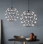Czarna LED lampa Zig Zag Kula 3D Ø 40cm 11959