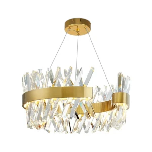 Monte Carlo ZŁOTY Żyrandol LED z pięknymi kryształami Ø60cm Crystal GOLD 11530