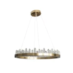 Wenus Crystal okrągły  ZŁOTY żyrandol z kryształkami 60cm Vildevik  11241