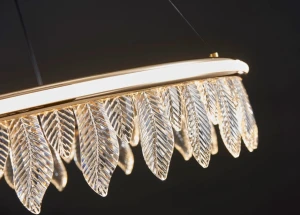 Lampa Organic vildevik kryształowe liście złota lampa led  22793 (2).jpg