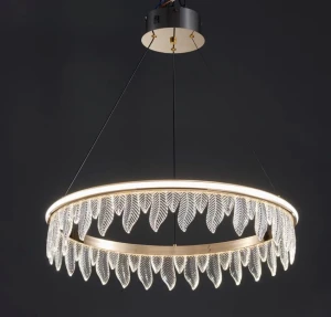 Lampa Organic vildevik kryształowe liście złota lampa led  22793 (8).jpg