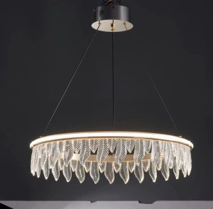 Lampa Organic vildevik kryształowe liście złota lampa led  22793 (13).jpg