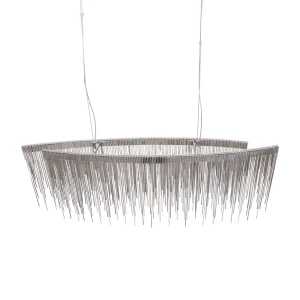 Fontanna SILVER Avenue podwójny żyrandol srebrne łańcuszki  100cm  11911 