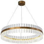 MONAKO piękny złoty żyrandol LED  z kryształami Ø80 cm  11520