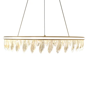 Lampa Organic vildevik kryształowe liście złota lampa led  22793 04.jpg