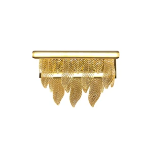 Złoty kinkiet Organic vildevik kryształowe liście złota lampa led  22793 5.jpg