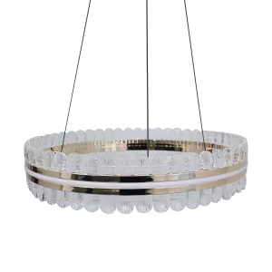 Złota lampa  RING Medusa z kryształami w kształcie meduzy 60cm 22797