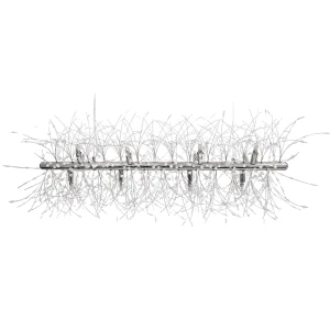 Długi żyrandol Srebrny do jadalni Silver Deluxe 12 długość 90cm 11490 