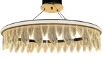 Lampa Organic kryształowe liście złota lampa  60 cm led 22793